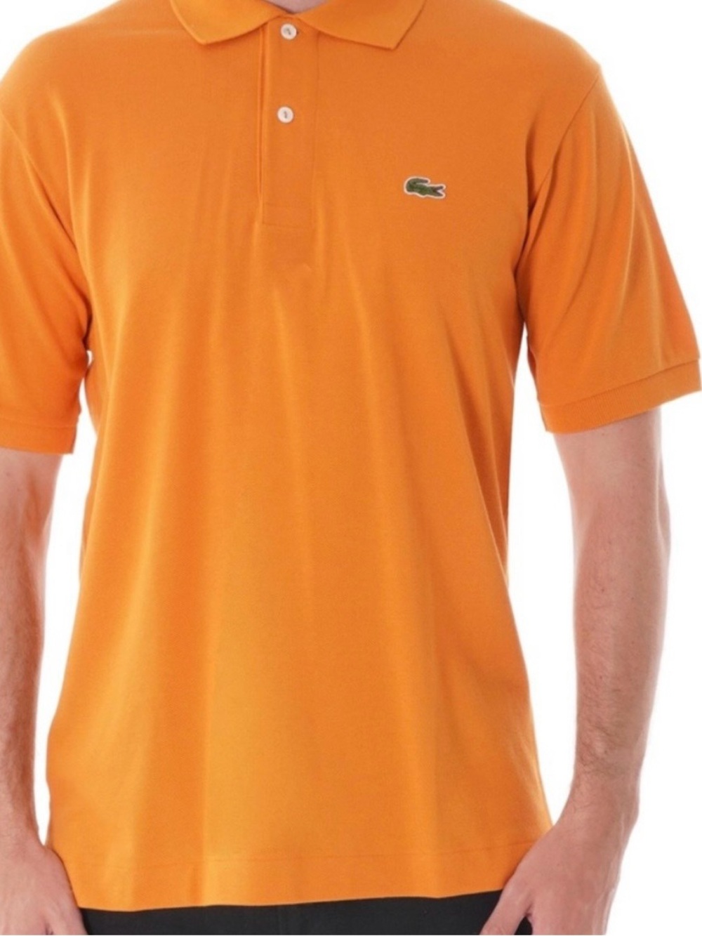 Sz L Lacoste Men’s Orange Pique Classic Fit Polo Shirt